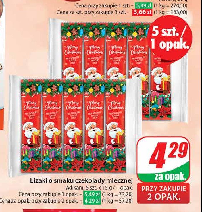 Lizak czekoladowy Adikam promocja