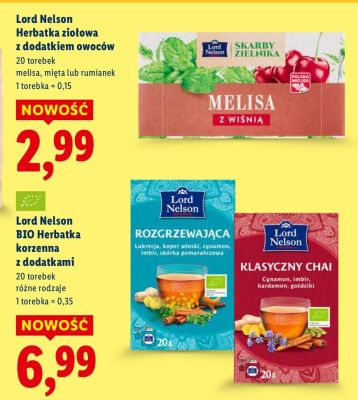 Herbatka Lord Nelson BIO korzenna z dodatkami promocja w Lidl