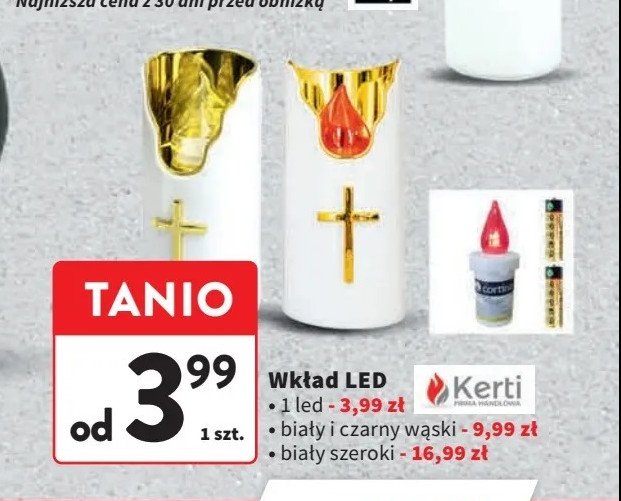 Wkład led wąski czarny KERTI promocja