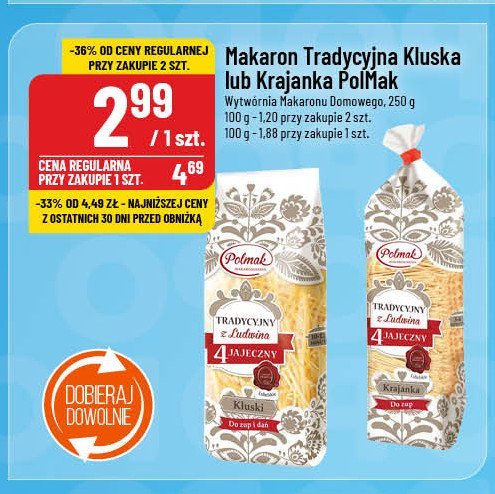 Makaron krajanka Polmak promocja w POLOmarket