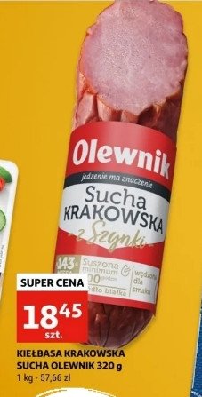 Kiełbasa krakowska sucha wieprzowa Olewnik promocja