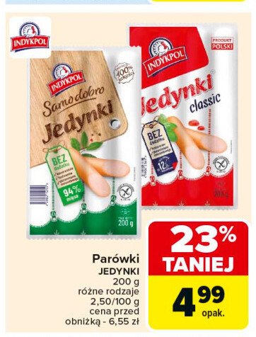 Parówki jedynki Indykpol samo dobro promocja