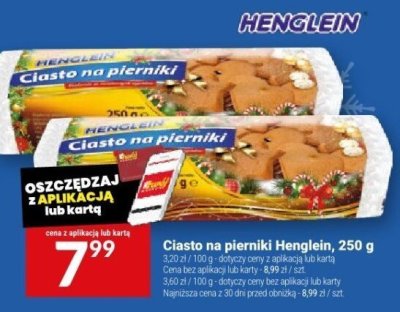 Ciasto na pierniki Henglein, 250 g promocja w Twój Market