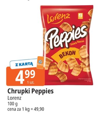 Chrupki Peppies bekon Lorenz promocja w Leclerc