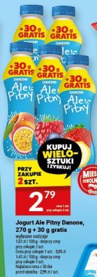 Jogurt Ale Pitny Danone, 270 g + 30 g gratis promocja w Twój Market