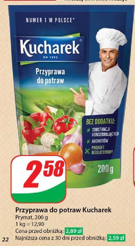 Przyprawa do potraw Kucharek promocja w Dino