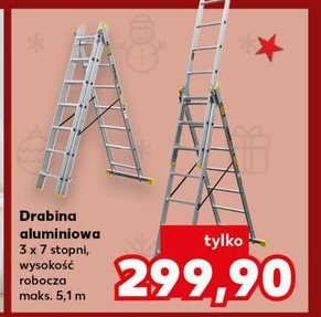 Drabina aluminiowa 3 x 7 promocja w Kaufland