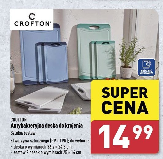 Deska antybakteryjna 25 x 14 cm Crofton promocja