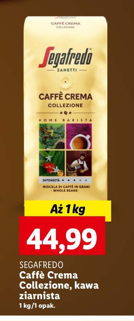 Kawa Segafredo caffe crema collezione promocja w Lidl