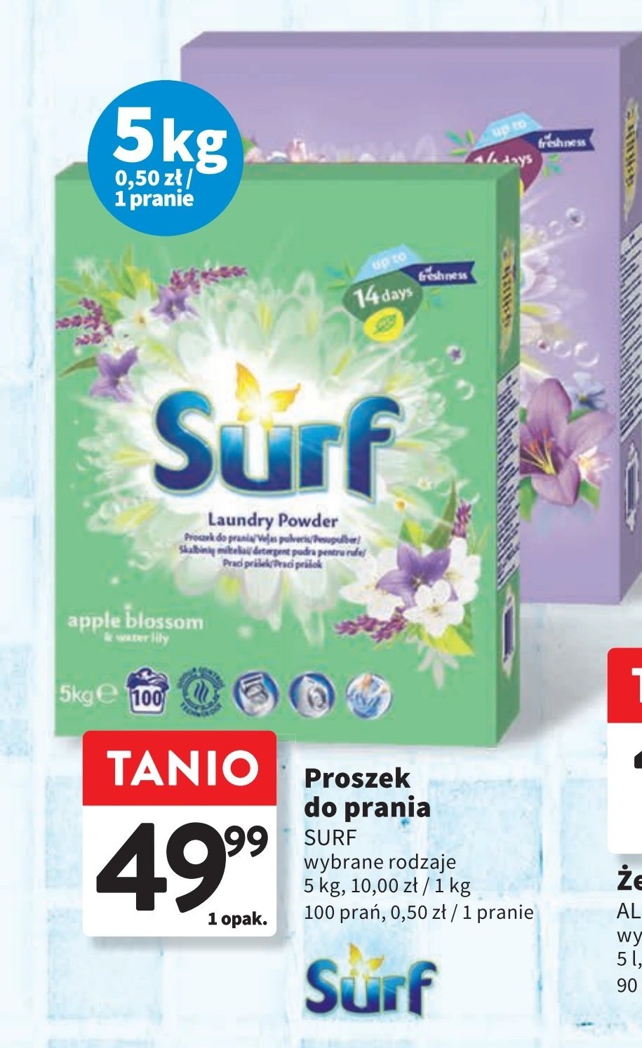 Proszek do prania tropical lily Surf promocja w Intermarche