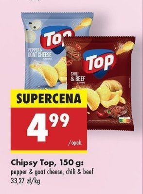Chipsy chili & beef Top chips Top (biedronka) promocja