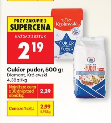 Cukier puder 500 g promocja w Biedronka