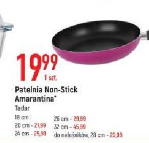 Patelnia non stick amarantina 32 cm Tadar promocja