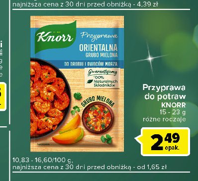 Przyprawa orientalna do drobiu i owoc贸w morza grubo mielona Knorr przyprawa promocja