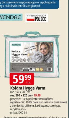 Kołdra Hygge Varm Wendre promocja w Leclerc