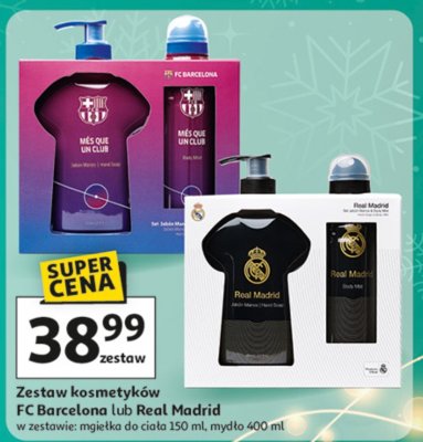 Zestaw kosmetyków FC Barcelona lub Real Madrid promocja w Auchan