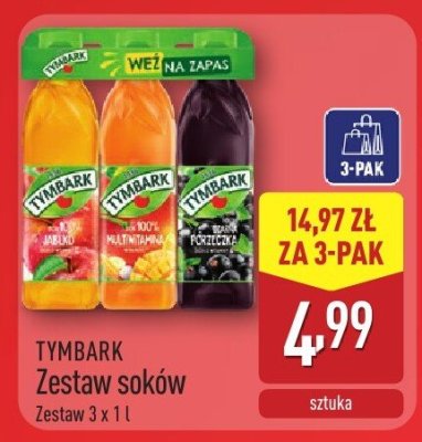 Zestaw soków 3 x 1l promocja w Aldi