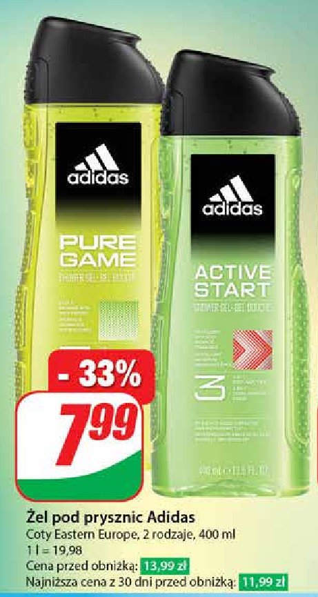 Zel pod prysznic Adidas men active start promocja