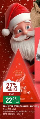 Praliny mleczne choinka Lindt 125 g promocja w bi1