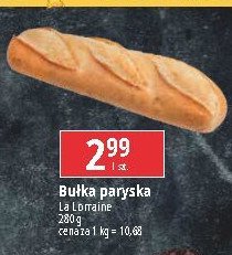 Bułka paryska La lorraine promocja