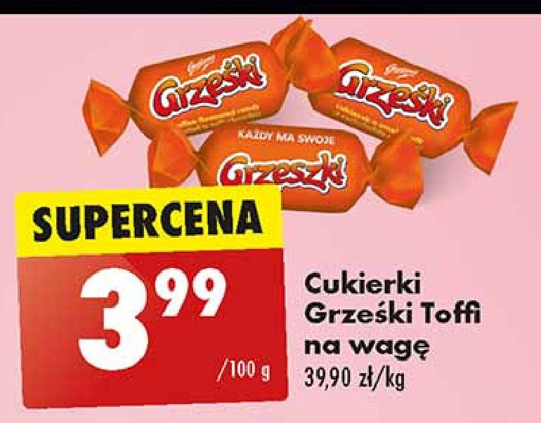 Cukierki toffi Goplana grześki promocja