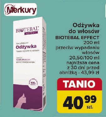 Odżywka przeciw wypadaniu włosów Biotebal effect promocja