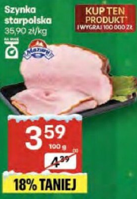 Szynka staropolska promocja w Delikatesy Centrum