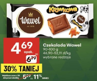 Czekolada Wawel 90-100g wybrane rodzaje promocja w Delikatesy Centrum