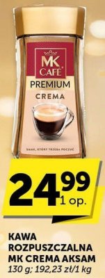 Kawa rozpuszczalna MK Crema akcja MK Cafe promocja w Groszek