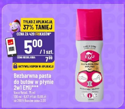 Bezbarwna pasta do butów w płynie 2w1  promocja w POLOmarket