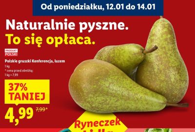Gruszki Polskie Konferencja luzem promocja w Lidl
