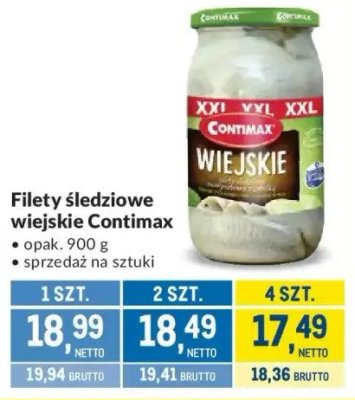 Filety śledziowe wiejskie Contimax promocja w Makro