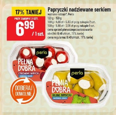 Papryczki nadziewane serkiem wybrane rodzaje Perlo promocja w POLOmarket