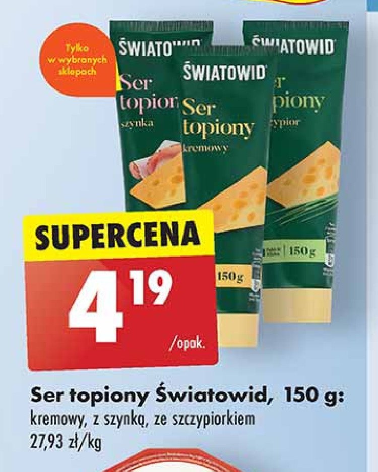 Ser topiony kremowy Światowid promocja w Biedronka