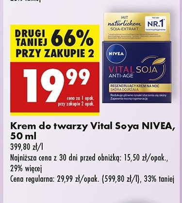 Regenerujący krem na noc Nivea vital soja promocja