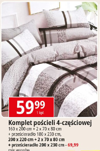 Komplet pościeli 200 x 220 + 2 x 70 x 80 + prześcieradło 200 x 230 cm promocja