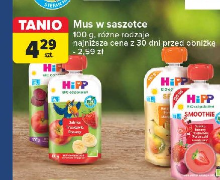 Mus jabłka-banany-buraki Hipp hippis promocja