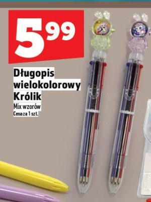 Długopis wielokolorowy Królik Mix wzorów promocja w TOPAZ