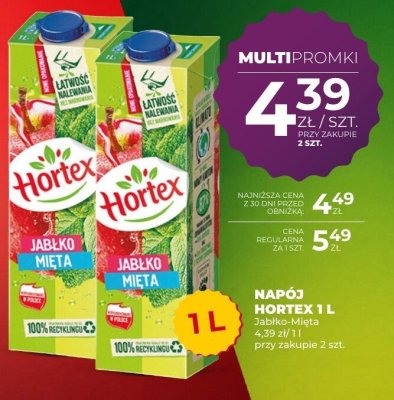 Napój Hortex Jabłko-Mięta 1L promocja w Duży Ben