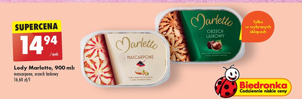 Lody orzech laskowy Marletto promocja