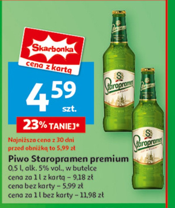 Piwo Staropramen premium promocja w Auchan