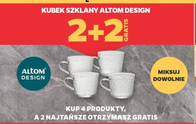 Kubek szklany 2+2 GRATIS promocja w Netto