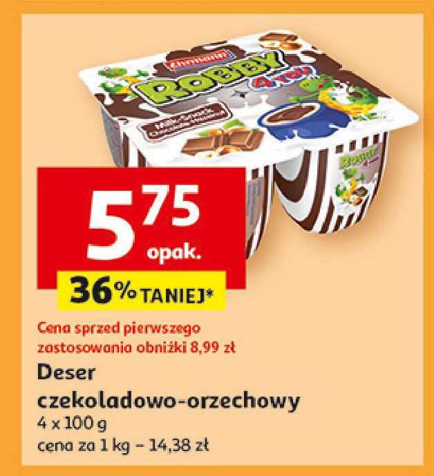 Deser o smaku czekoladowo-orzechowym Ehrmann robby promocja