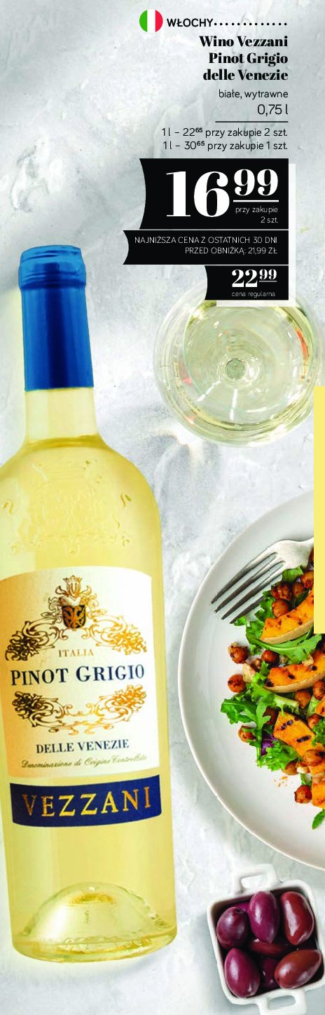 Wino Vezzani pinot grigio promocja w POLOmarket