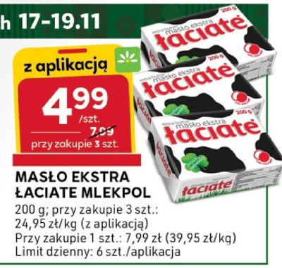 Masło ekstra Łaciate Mlekpol promocja w Stokrotka