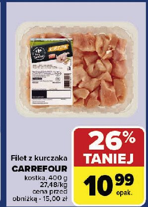 Filet z piersi kurczaka kostka Carrefour targ świeżości promocja