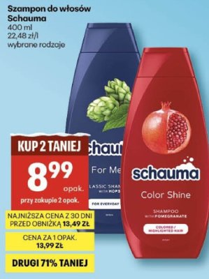 Szampon do włosów Schauma promocja w Delikatesy Centrum