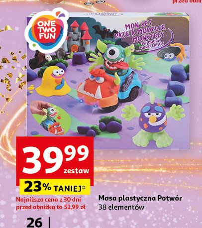 Masa plastyczna potwór One two fun promocja w Auchan