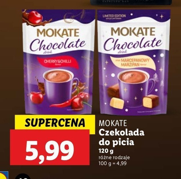 Napój czekoladowy cherry & chilli Mokate chocolate drink promocja