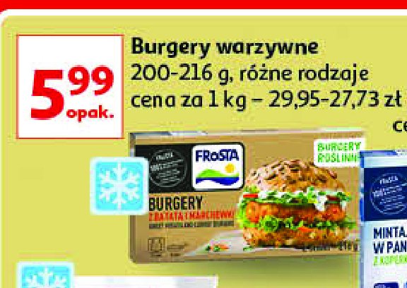 Burgery warzywne Frosta promocja